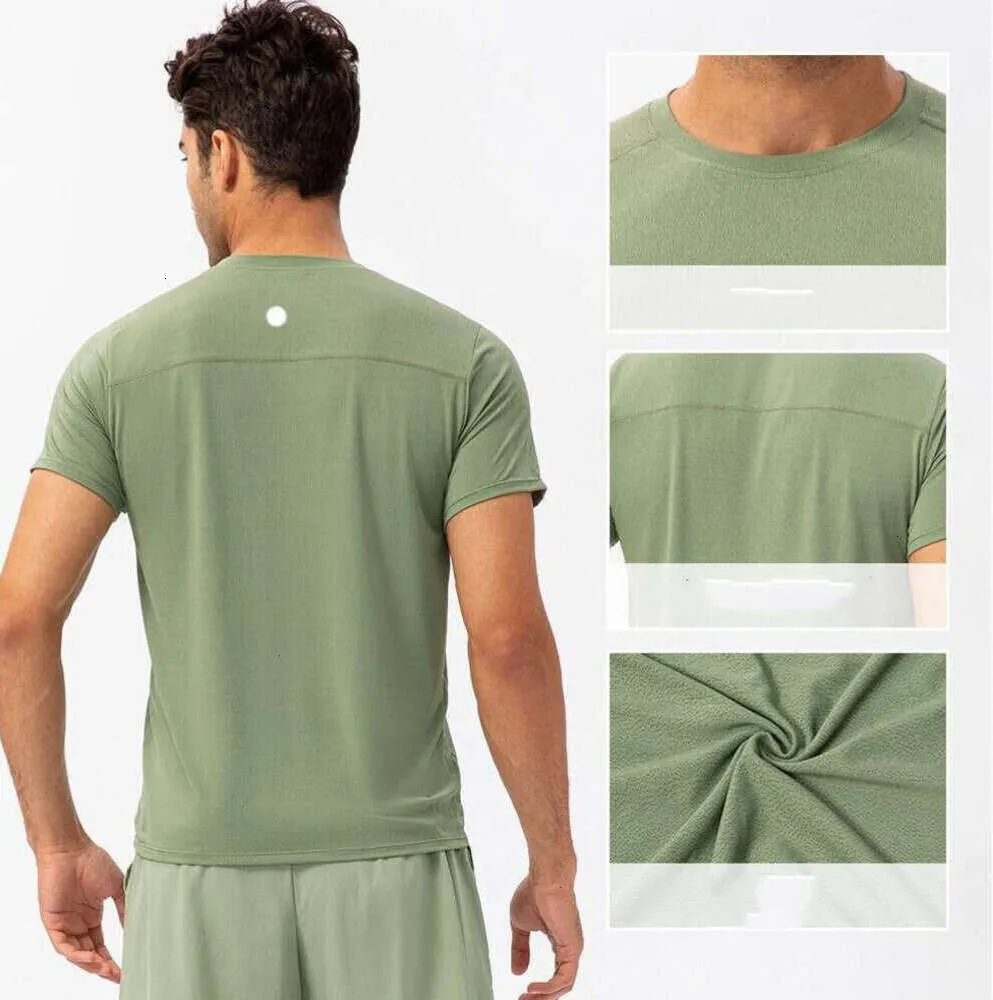 LL Prowadzenie krótkich rękawów designerskie koszule Koszulki sprężyste rajstopy Fiess na siłownię koszule piłkarskie Man Jersey Sportswear Quick Dry Sport T-shirts Top 330