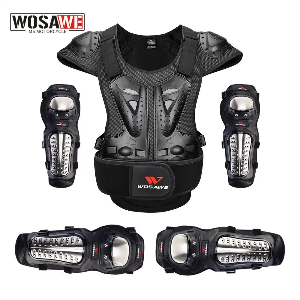 WOSAWE Sports Motorcycle Armor Protector Jacket Body Support Bandage Motocross Guard Brace Protective Gears Chest Ski Protection 240124