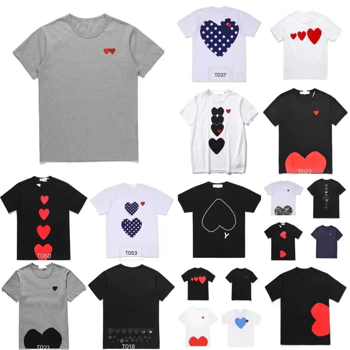 2024 Spela Mens T Shirt Designer Red Comes Heart Women Garcons S Badge Des Quanlity TS Cotton CDG Embroidery Short Sleeve Tzxt8