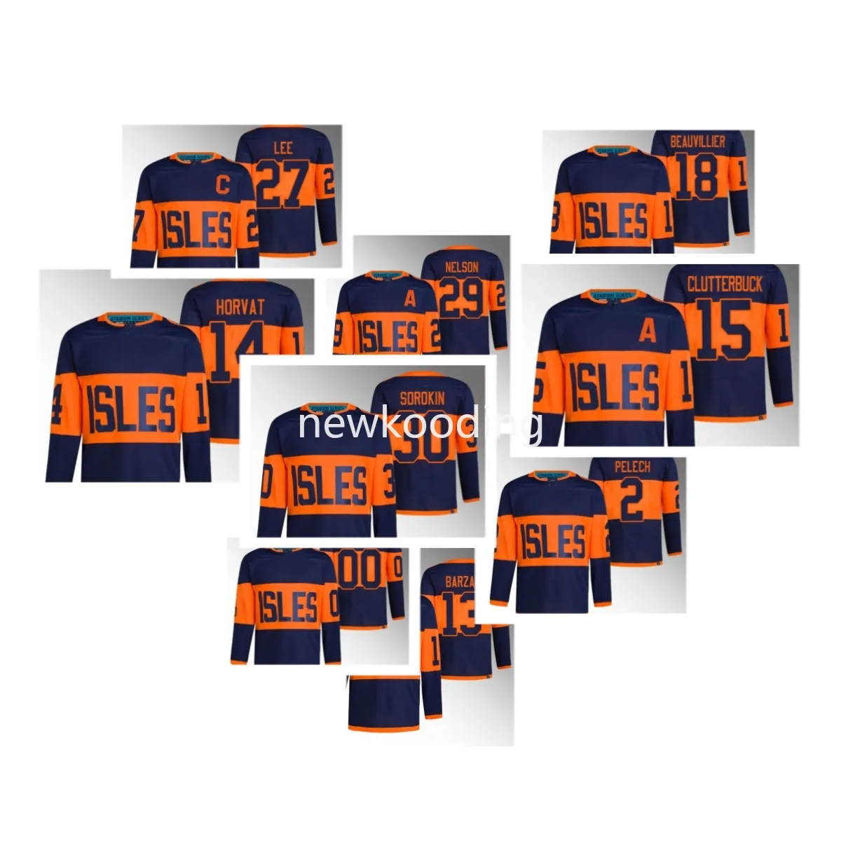 NY Anders Lee Islanderss 2024 Stadium Series Jersey Zach Parise Ilya Sorokin Adam Pelech Ryan Pulock Noah Dobson Kyle Palmieri Matt Martin Brock Nelson all stitched