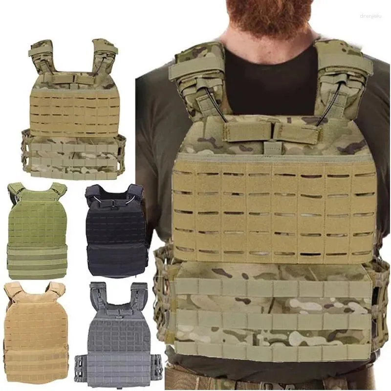 Jachtjassen Snelsluiting Tactisch Vest Molle Combat Camo CS Veldtraining Bescherming Outdoor Borsttuig Beschermend jack