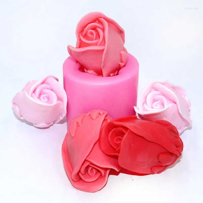 Backformen 3D Rose Schokolade Silikonform Fondant Eiswürfelform Pudding Gebäck Süßigkeiten Seife Kerzenformen Kuchen Dekoration Werkzeuge