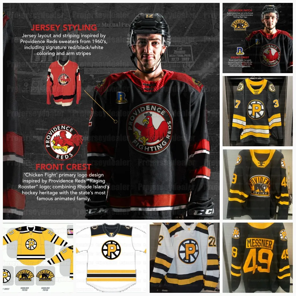 Providence Bruins 2024 AHL Hockey Jerseys Georgii Merkulov Anthony Richard Fabian Lysell Justin Brazeau John Farinacci Jayson Megna Jesper Boqvist Reilly Walsh