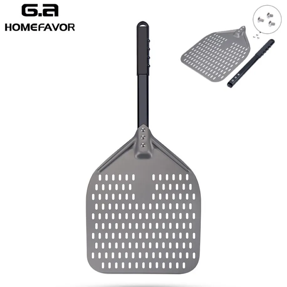 New Pizza Peel Aluminum Pizza Shovel With Long Handle Custom Pizza Paddle Factory Pastry Baking Accessories 201023256t