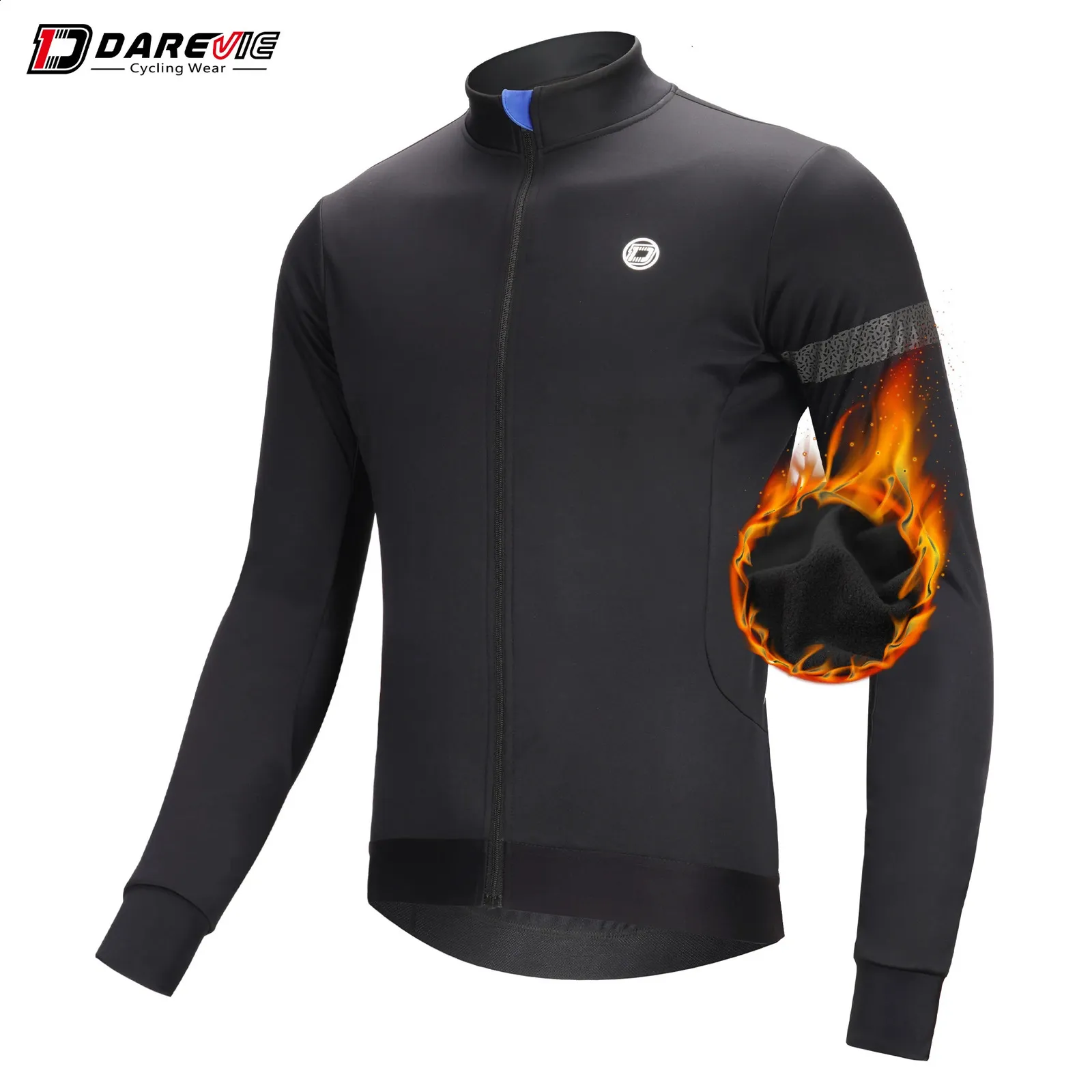 Darevie Cycling Jacket Thermal Fleece Warme Up Winter Windproect Cycling Jackets Män kvinnor för cykeljacka 240129