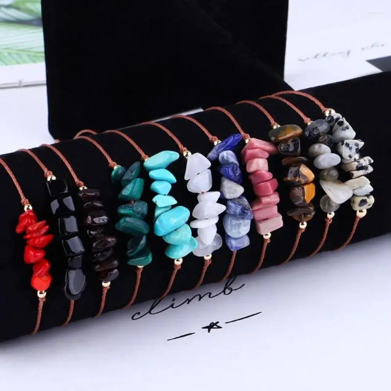 Браслеты-подвески в богемном стиле, нерегулярные хрустальные бусины, регулируемый цветной браслет из натурального камня для женщин, ювелирные аксессуары