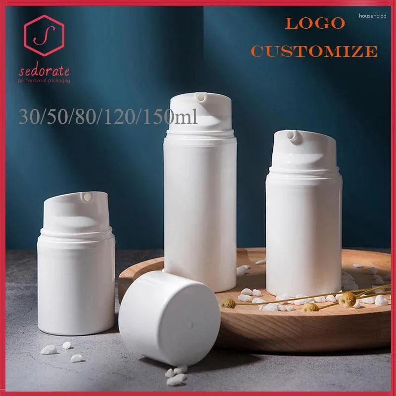 Bottiglie di stoccaggio 10/20/50 pezzi PP bianco bottiglia senz'aria 30/80/100/120/150ml crema da viaggio siero per occhi ricarica contenitore per profumo Hld62301