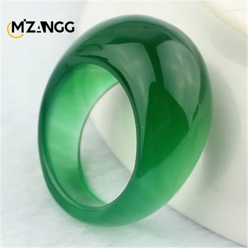 Cluster Rings Natural Agate Chalcedony Ring Men's And Women's Ornaments Jade Dual-use Pendant Fashion Jewelry Accessories Gift