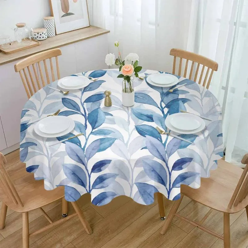 Nappe de table ronde imperméable, couleur plante, aquarelle, naturelle, décoration de mariage, maison, cuisine, salle à manger