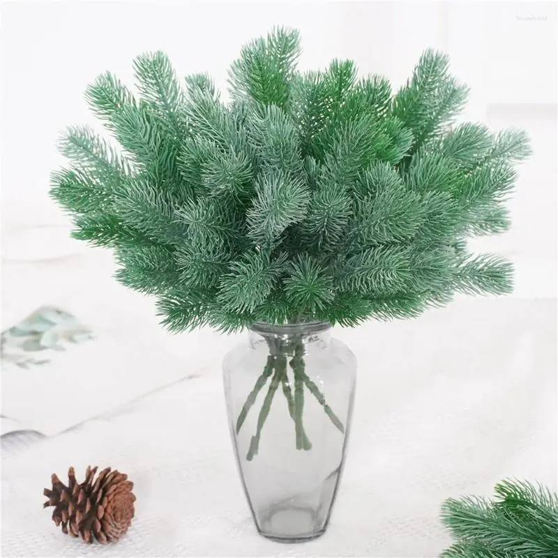 Decoratieve Bloemen 16 Vork Takken Kunstmatige Grenen DIY Handwerk Kinderen Nepplanten Kerstboom Bruiloft Decor Cadeau Slaapkamer Decoratie