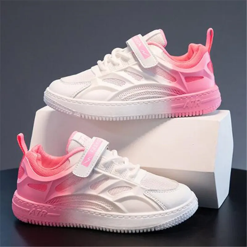 Chaussures de sport antidérapantes pour enfants, en maille respirante, plates, à semelle souple, pour garçons et grandes filles, nouvelle collection printemps 2024