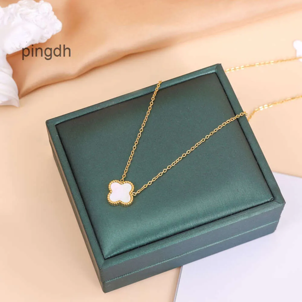 Van Clover ketting Cleef klavertje vier Neckalces luxe sieraden gouden ketting diamanten ketting parelmoer groene bloem ketting ketting klassiek roestvrij staal