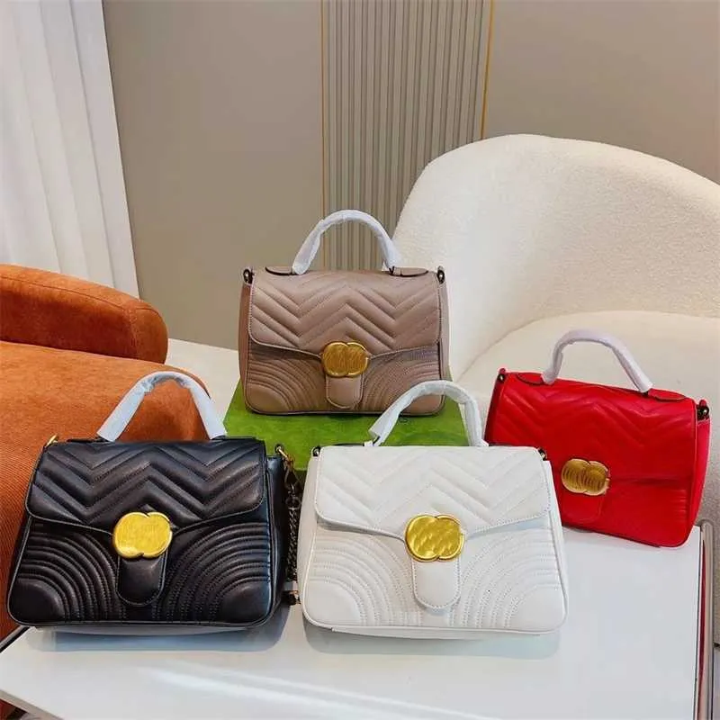 Kvinnor axelväska designer handväska läder marmont crossbody väskor lady plånbok handväska