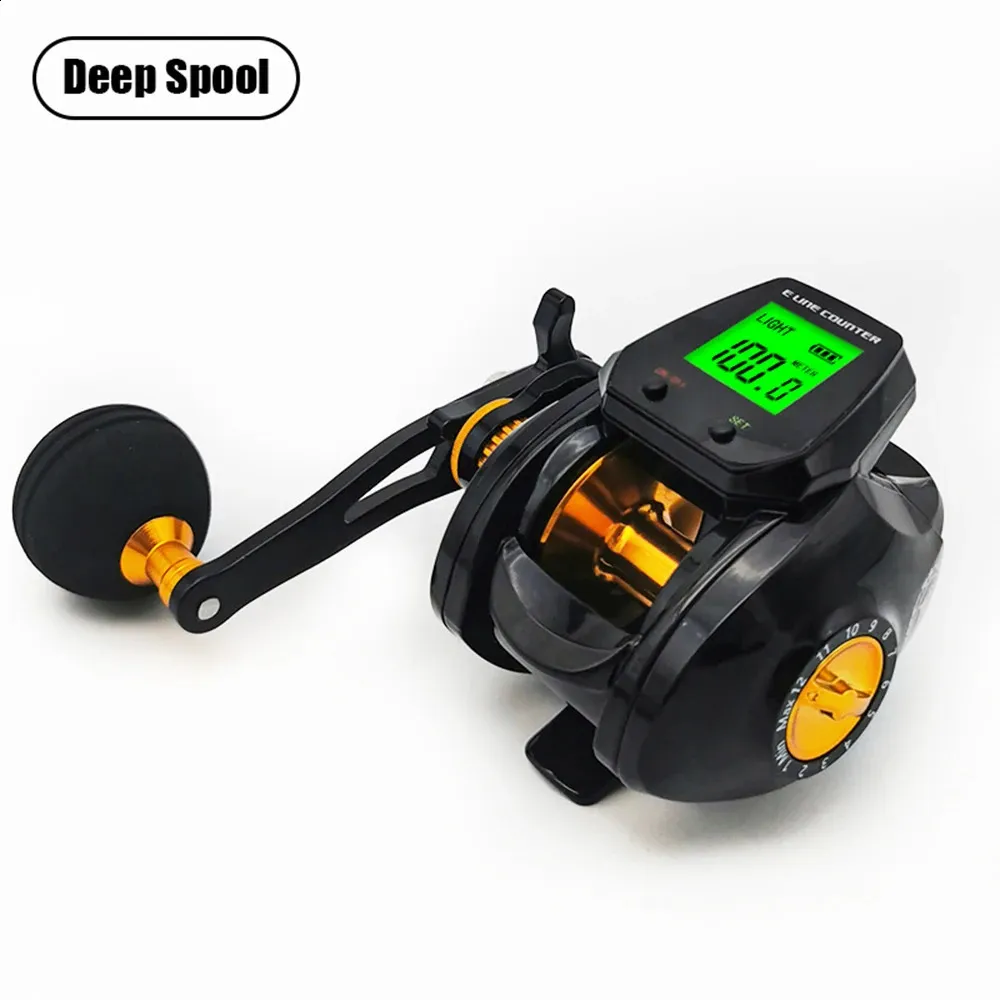 721 Digital Reel W/ Accurate Line Counter, Bite Alarm & Carbon Sea Rod  Rechargeable & Long Lasting Fishing Tackle From Long07, $18.61