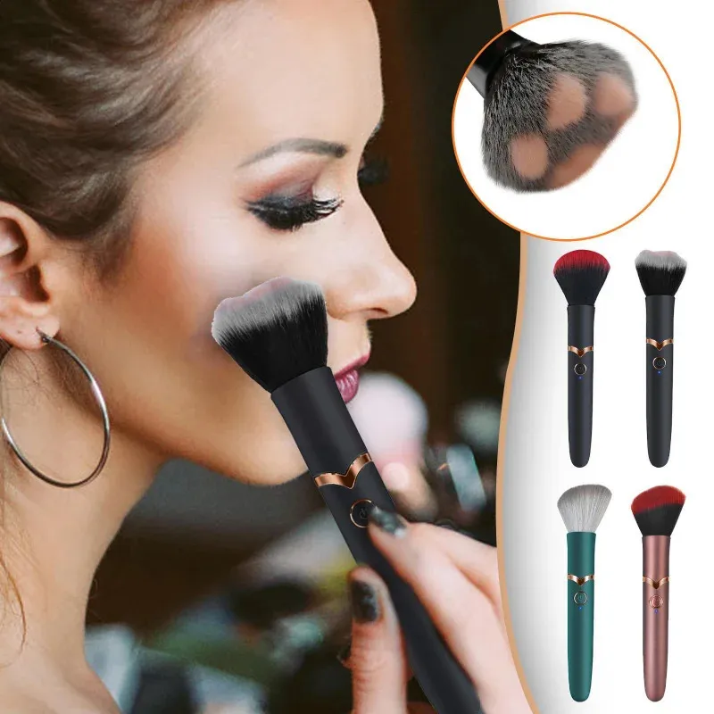 Electric Makeup Brush Foundation Brush 10 Speeds Massage Vibration Loose Powder Blush for Face Makeup Beauty Tools 240124