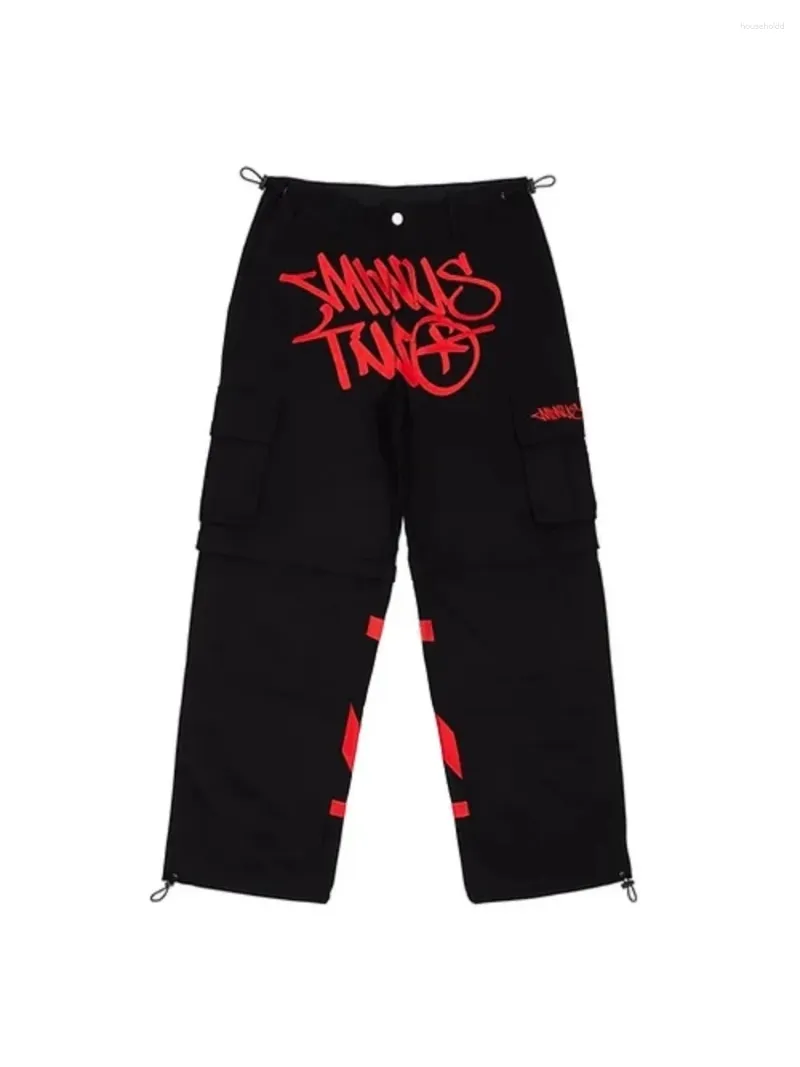 Pantalons pour hommes Y2K Cargo Pantalon Hommes Moins Deux Noir 2024 Harajuku Hip Hop Rock Punk Baggy Pantalon à jambes larges Streetwear 683 55149