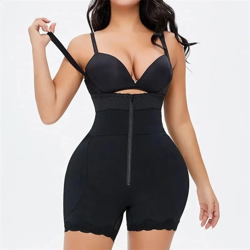 Butt Lifter Shapewear Full Body Shaper Underwear Fake Buttocks Lingerie Hip Pads Enhancer Shapwear Brief Straps Slimmer Waist 240131