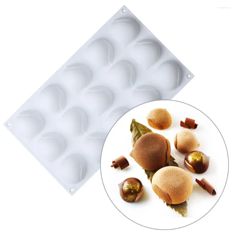 Baking Moulds 15 Cavity Hazelnut Silicone Mold 3D Chestnut Mousse Acorn Chocolate Bakeware Cake Decorating Tools