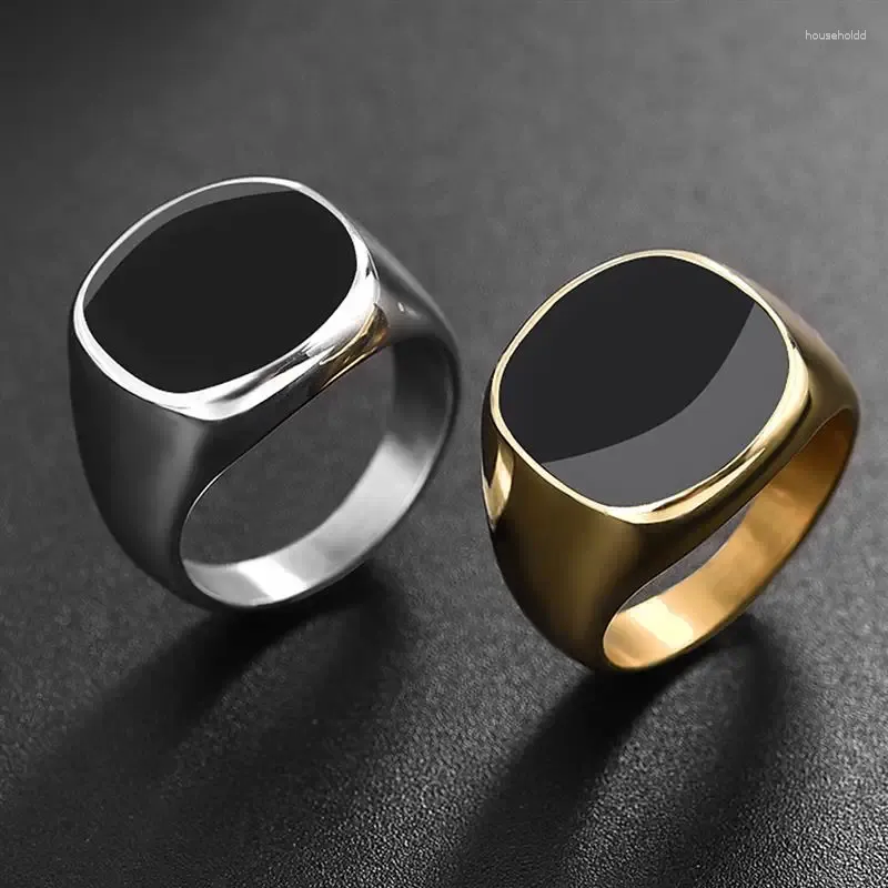 Cluster Rings Men's Ring Punk Rock 316L Stainless Steel Signet For Men Hip Hop Party Jewelry Male Wedding Gift