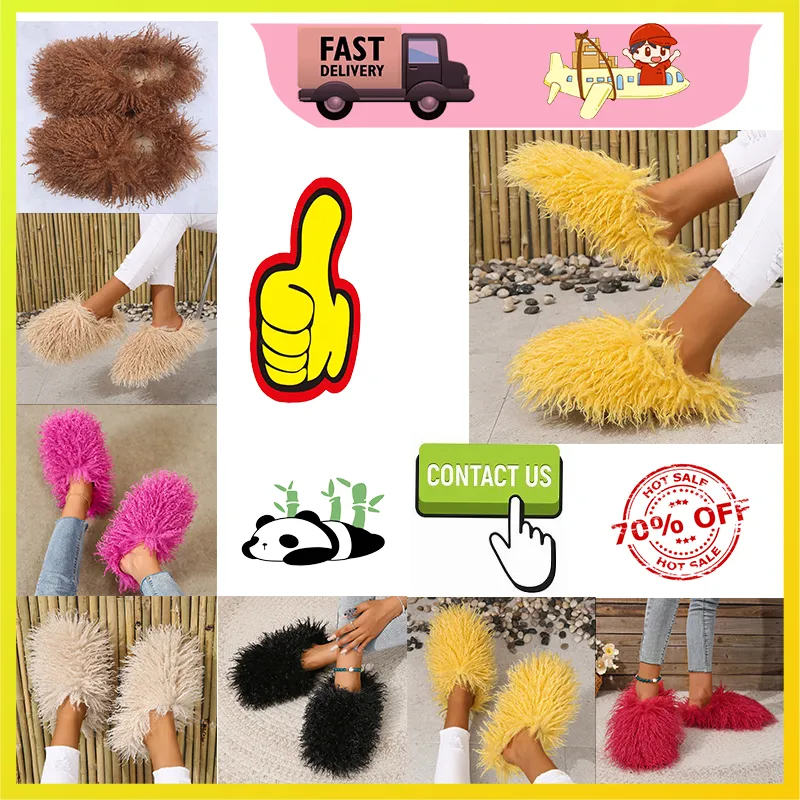 Tasarımcı Sıradan Platform Peluş Peluş Terlik Pamuklu Yastıklı Ayakkabı Kadınlar İçin Sonbahar Kış Sıcak Tutun Rahat Aşınma Dayanıklı İç Mekan Yün Terlik Softy 36-49