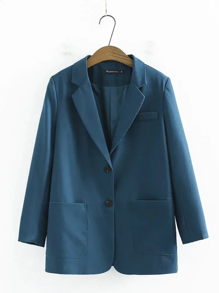 Ropa de abrigo de moda para mujer, chaqueta de manga larga con botones y cuello a medida, ropa informal elegante de invierno para ir al trabajo, ropa de talla grande 240130