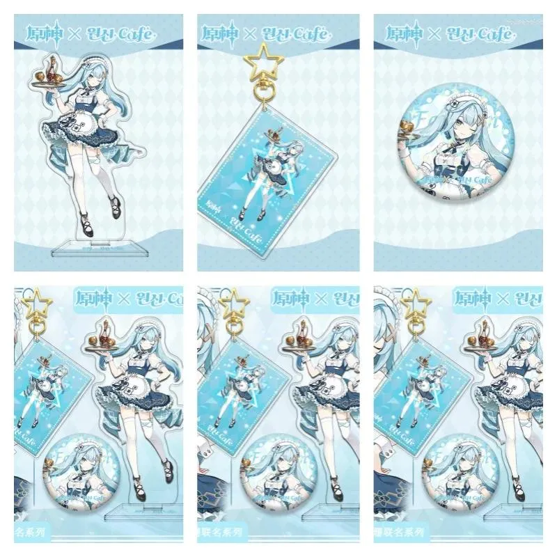 Keychains 1 Set Of 3 Anime Genshin Impact Figures Faruzan Cosplay Acrylic Stand Model Plate Desk Decor Standing Sign Fans Christmas Gifts