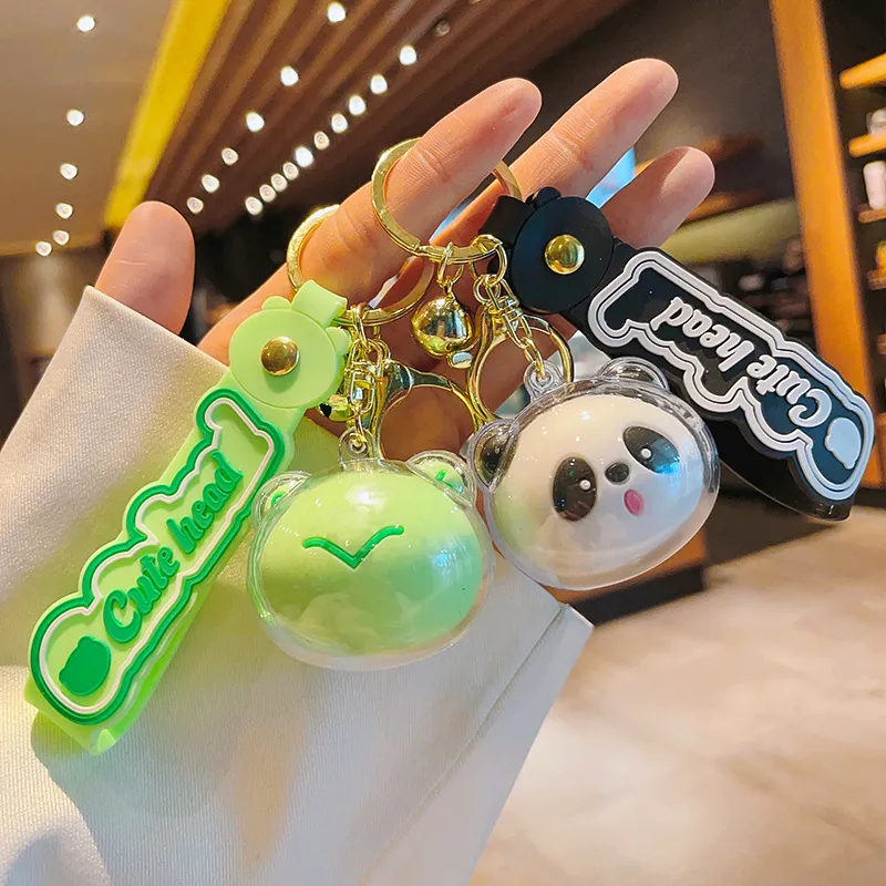 Acrylic Panda Head Keychain Frog Bear Bag Pendant