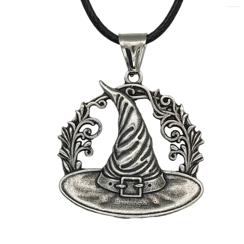 Chains Vintage Witch Hat Wicca Pendant Necklace Magic Symbol Jewelry Women Accessory