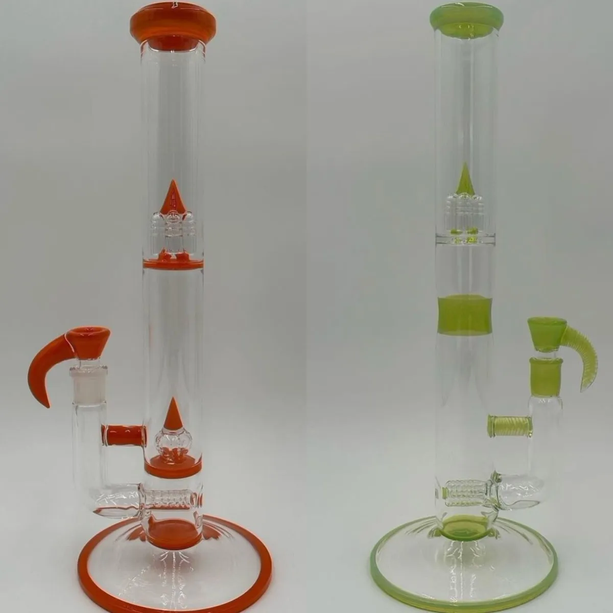 빈티지 프리미엄 PERC Glass Bong Dab Rig Water Hocka 흡연 파이프 원래 유리 공장 Made DHL UPS CNCN에 의해 ​​고객 로고를 넣을 수 있습니다.