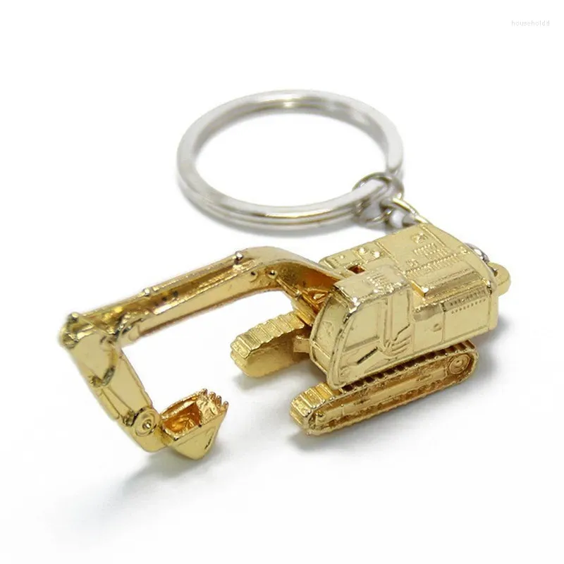 Keychains 20pcs Alloy 3D Three-dimensional Excavator Keychain Pendant Accessory Gift Car Accessories Trendy Charm For Girls