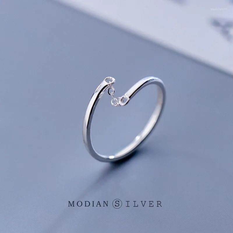 Modian Sterling Silver Cluster Rings Adjustable Short Chain Fine Jewelry For Women. From Isaacdomini 7.43 DHgate.Com