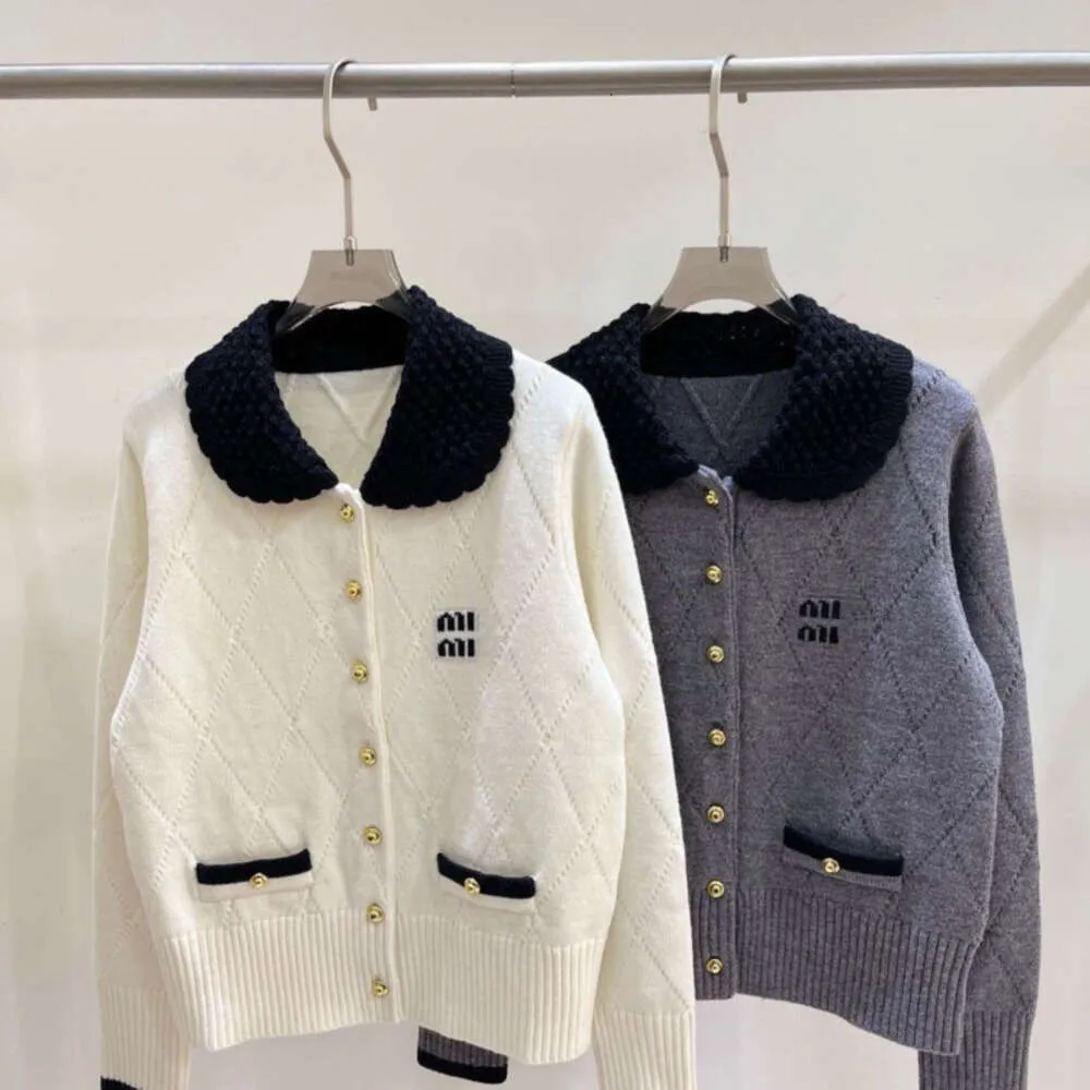 여자 니트 탑 디자이너 스웨터 패션 양모 라펠 가디건 니트웨어 느슨한 야외 짧은 스웨터 재킷 탑