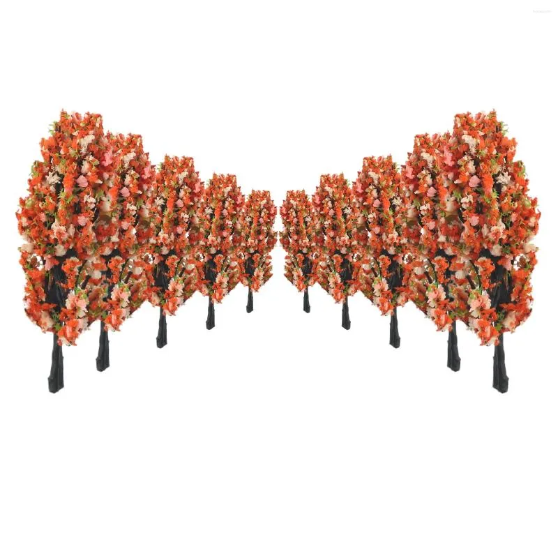 Fleurs décoratives 20 pièces 1:200 8.5cm, modèle d'aménagement de Train, arbres à fleurs, paysage de parc de rue, décor de Table de sable, modèles de construction, jouets