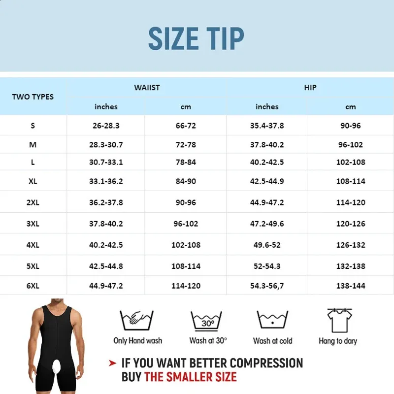Men Shaper Bodysuits Tummy Control Full Body Shapers Compression Slimming Open Crotch Shapewear Undershirt Male Corset Tank Tops