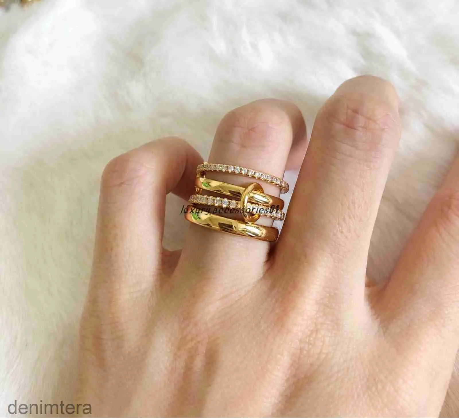 Spinelli anneaux concepteur similaire nouveau dans les bijoux fins de luxe x Hoorsenbuhs Microdame bague en argent sterling AOFE