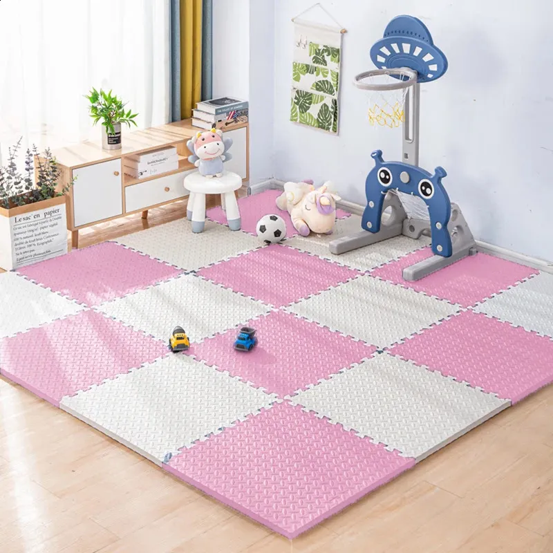 어린이를위한 30x30cm 바닥 매트 두꺼운 아기 놀이 카펫 퍼즐 매트 에바 폼 러그 룸 활동 16pcs 240127