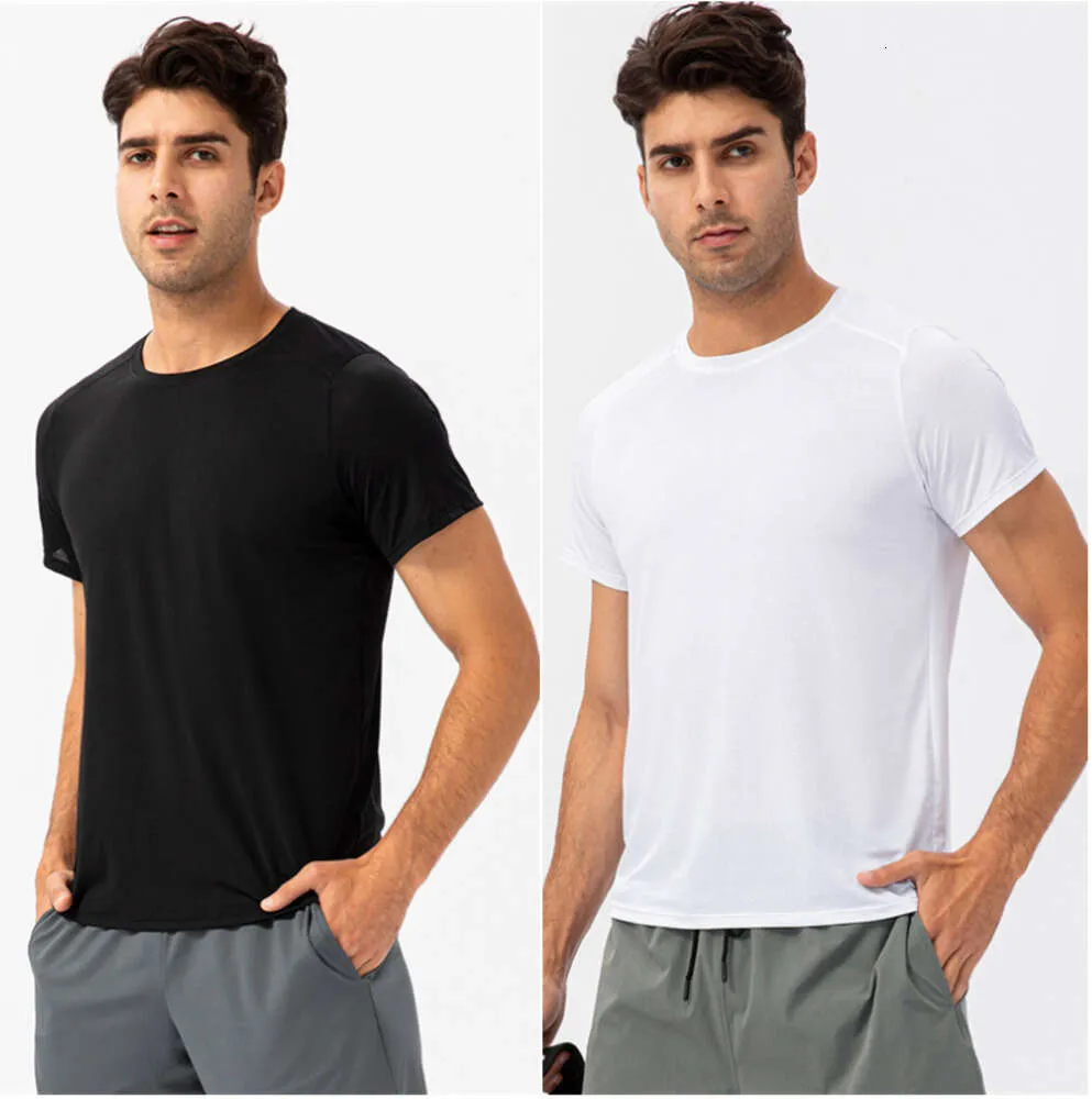 LL-2024 Abbigliamento da yoga Magliette da uomo Abbigliamento da palestra Esercizio Abbigliamento fitness Abbigliamento sportivo Allenatore Camicie da corsa Magliette da esterno Manica corta Elastico Traspirante 451