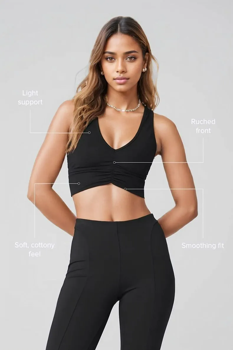 ruched yoga top