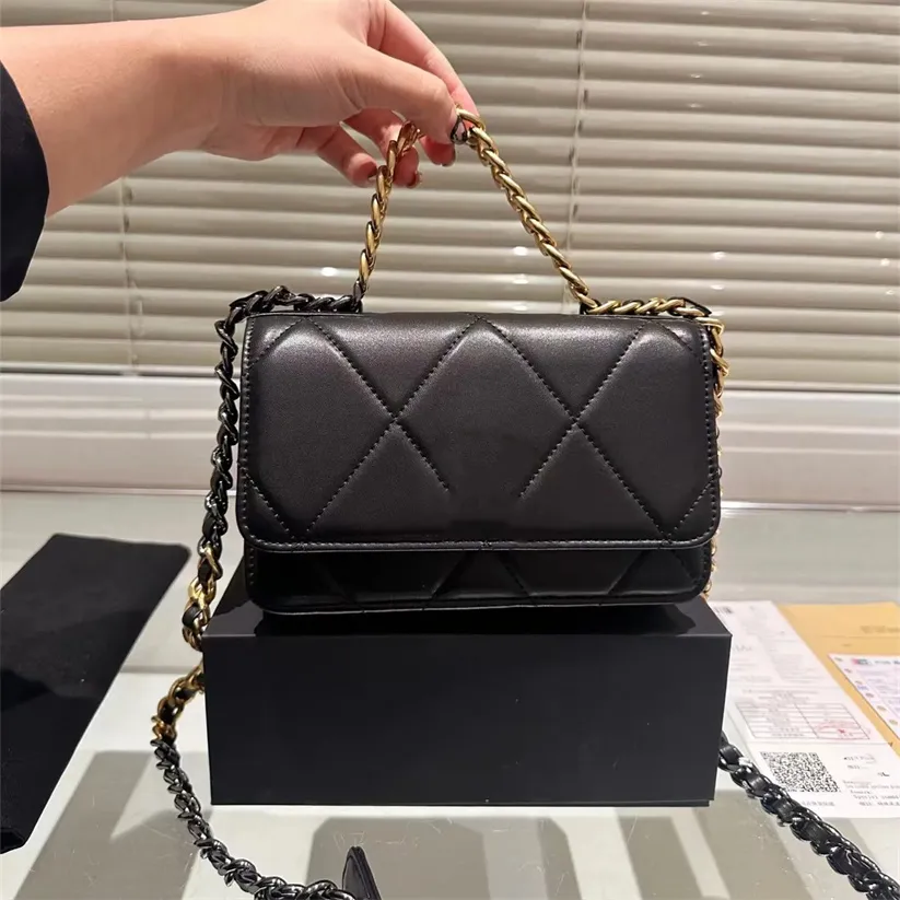 designer Shoulder bag chain strap handbag Plaid purses Double letter solid buckle pattern Women's Evening Bags totes