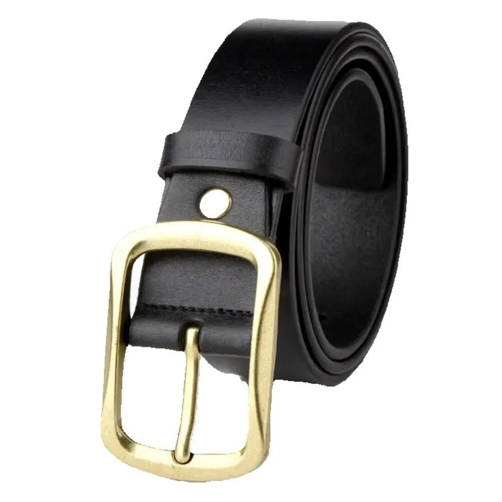 Ceinture Femme Homme Femme Haute Qualité Cuir Véritable Noir S s