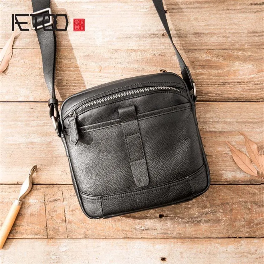 HBP AETOO Neue Leder Umhängetasche Differenz Tasche für Männer Freizeit Retro Herren Kopf Leder Weiches Leder Straddle Bag264J