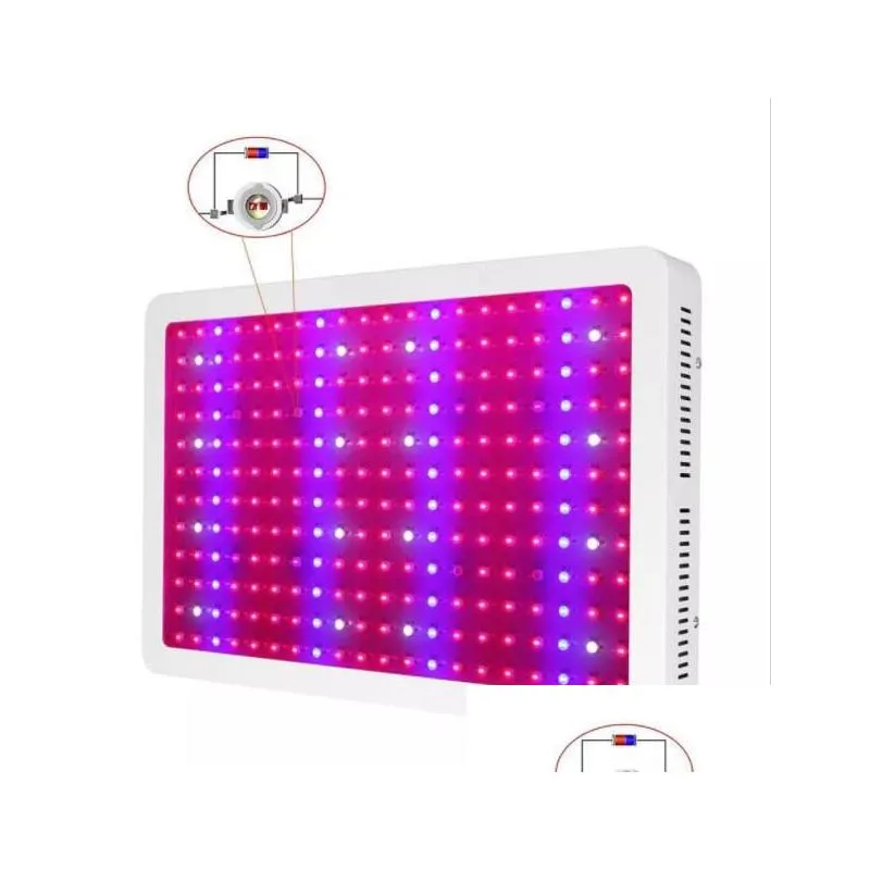 Grow Lights FL Spectrum 600W 800W 1000W Kit d'éclairage LED Lampe médicale Cordon d'alimentation 10W Lampes hydroponiques AC 85-265V US EU AU UK Drop Deliv Dhhrn