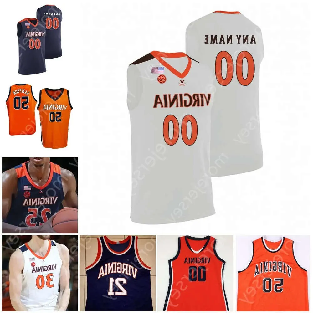 Wear College College Wear Custom Virginia Basketball Jersey NCAA College Kody Stattmann Sampson Guy Hunter Sam Hauser Francisco Caffaro C High