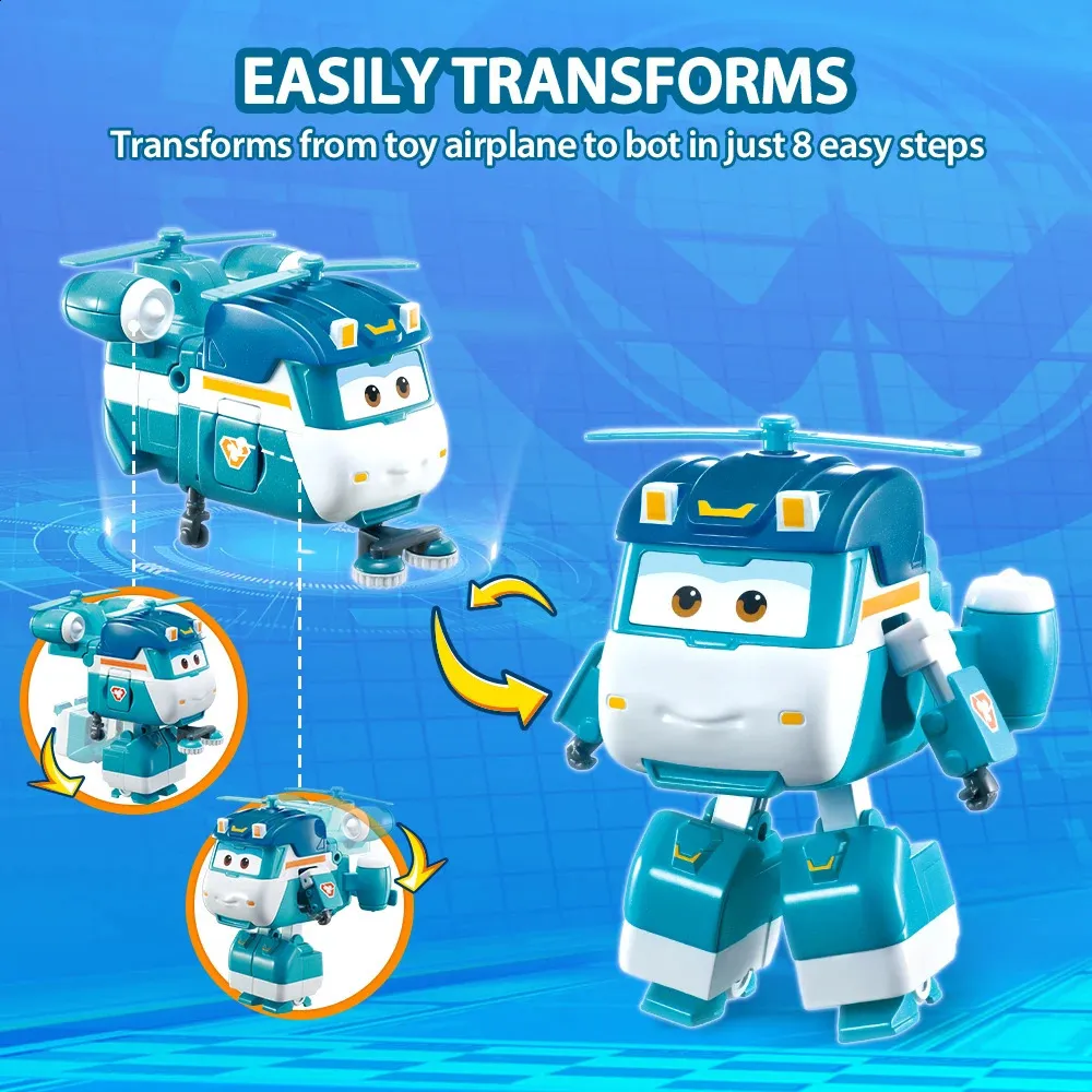 ✓ DHgate 콥터 변환 카트 카트 슈퍼 윙스 샤인 2 모드 5 액션 피겨 아이들을위한 장난감 선물 240119 | 인기 영화 &  비디오 게임 & 만화