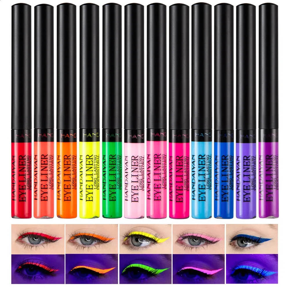 Set di eyeliner colorati in crema da 12 colori Set di eyeliner colorati ad asciugatura rapida Resistente al sudore Matita per ombretti opaca a lunga durata opaca 240123