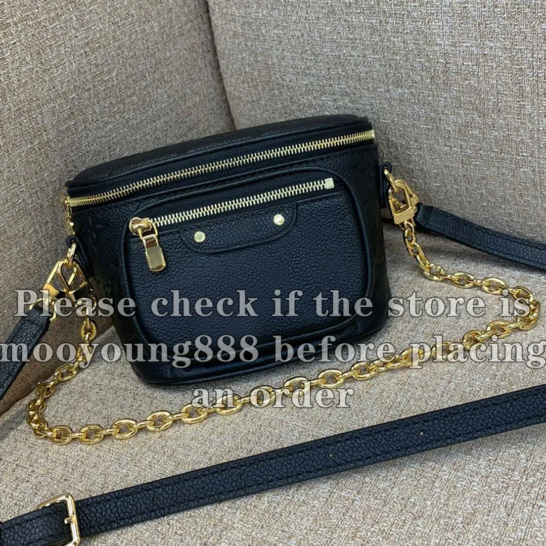 12A Upgrade Mirror Quality Designer Mini Bumbag Luxurys Womens Handväskor Real Leather Coated Canvas Bags Casual dragkedja handväska Crossbody axelband med låda med låda