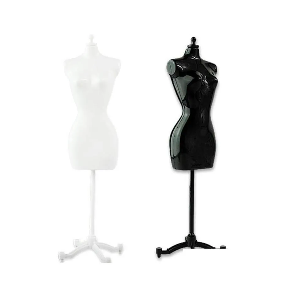 4pcs2 preto 2 brancomanequim feminino para boneca monstro bjd roupas display diy presente de aniversário f1nky224h