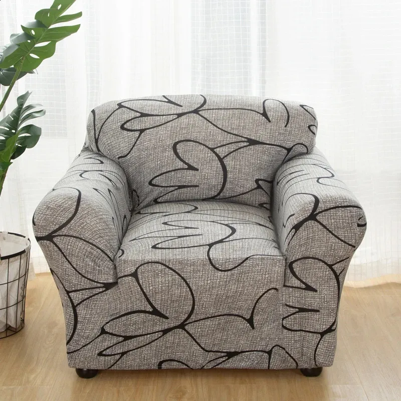 Krzesło pojedyncze sofy Slipcovers Dekoracja fotela Spandex do salonu sofa sofa rozciągająca kwiatowy nadruk 240131