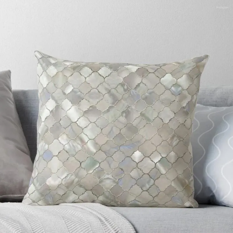 Poduszka quatrefoil marokańska wzór matka perłowych rzut marmurowy poduszki dekoracje dom