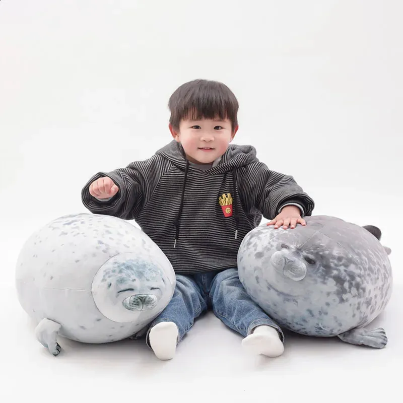 30cm 40cm 60cm Cute Seal Plush Toy Lifelike Stuffed Marine Life Seal Soft Doll Simulation Seal Pillow Kids Toys Birthday Gift 240202